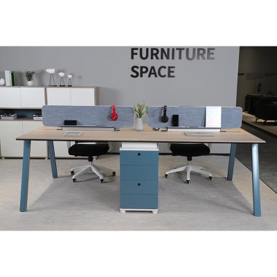 China Adjustable Fiberboard Modular Workstation Computer Table Staff Worker Furniture Office Commercial Desk (Other) With Locker for sale