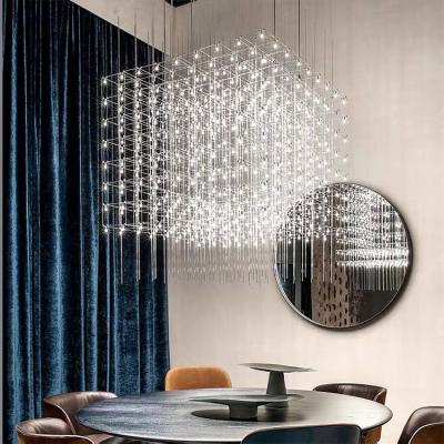 China Nordic Modern Scandinavian Style Stainless Steel Start Light LED Chandelier for sale