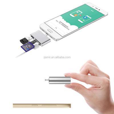 China Type-C USB3. 1 Card Reader OTG HUB Adapter for PC Laptop Macbook and Android Mobile Phones ECR-030 for sale