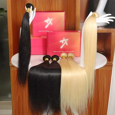 China Fantasy Silky Straight Wave Popular Top Selling Double Ends Thick And Healthy Natural Machine Hair Weft 100% Real Hair Intact 9a for sale