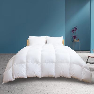 China Wholesale 100% Cotton Fill High Power California King Size Baffle Duvet Down Feather Comforter Home Hotel 5 Star Comforter for sale