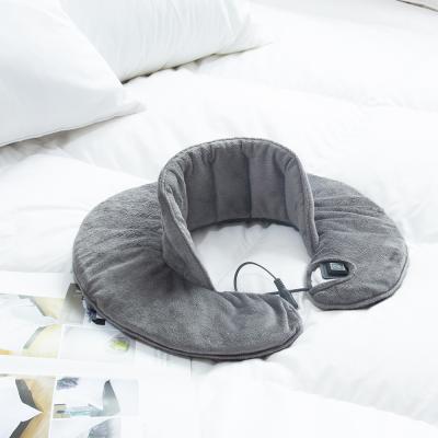 China Gray Fleece Electric Weighted Neck Shoulder Therapy Heating Wrap Modern Protective Removable Cover for sale