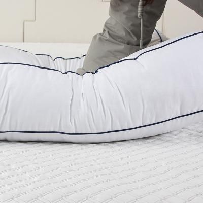 China Anti-Static White Goose Duck Down Feather 3D Bread Pillow 2 Layers for sale