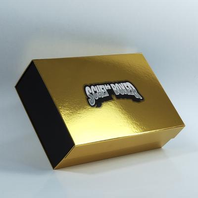 China Recycled Rigid Materials S0134B NewDesign Low Price CustomLogo Gold Gift Box Factory In China for sale