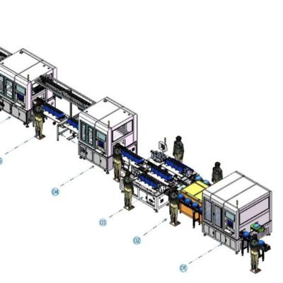 China Electric vehicle lithium-ion battery square soft pack battery pack assembly line complete equipment for sale