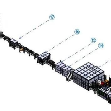 China Op maat gemaakte productielijn Lithiumbatterijpakket Lithium 280AH Batterijpakket Montagelijn Voor 18650 Lithium-Ion Te koop