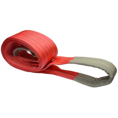 China 5000kg Polyester Flat Webbing Slings 5 ​​Ton 1/2/3/4/5/6/8/10m Lifting Sling Polyester Flat Webbing Sling for sale