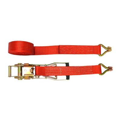 China Polyester 50mm Ergo Ratchet 5ton Tie Down With Double J-Hooks for sale