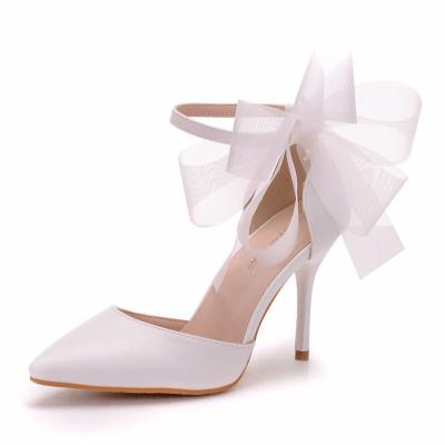 China Designer New Product Women Flat Elegant Shoes Pointed Heels Sexy Ladies Wedding Shoes for sale