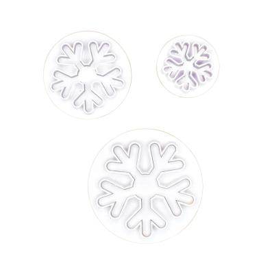 China Sustainable 2023 Hot Sales Snowflake Cookies Spring Mold Cutter Mold Press Biscuit  For Christmas for sale