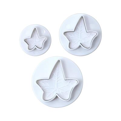 China Sustainable Biscuit Stamp Mold Cookie Cutters  maple leaf mold pp plastic biscuit stamp  DIY Fondant Cake for sale