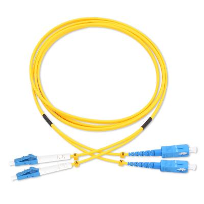 China LC PVC/LSZH SC SM Duplex 2.0mm 3.0mm Single Mode OS2 G652D G657A Fiber Patch Cords P-LC-SC-S-D-X-X-X for sale