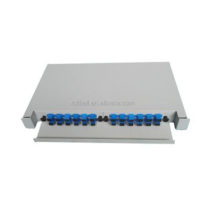 China Factory price 1U 3U 24/96 24F 19inch optical fiber patch panel/1U 24port ODF rack mount fiber optic patch panel for sale