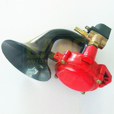 China ABS+Iron TZ-332SGH 24V Red Loud Truck Spare Part Super Air Horn Snail Air Horn European DAF for sale