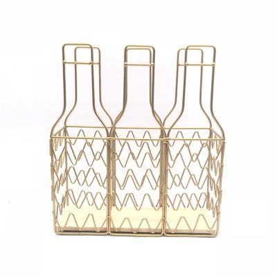 China Wall Decor Modern Design Sustainable Home Storage Bottle Rack With Wood Base for sale