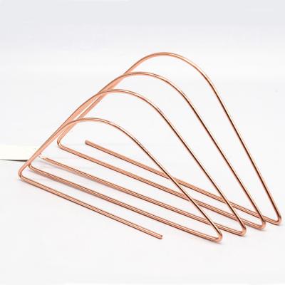 China Office Accessories Desk Folder Mail Organizer Triangle Metal Eco-friendly Letter Holder Rose Gold Letter Sorter for sale