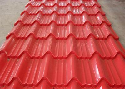 China Building Materials Cold Rolled Colour Coated Roofing Sheets 800 - 1250 MM Width for sale