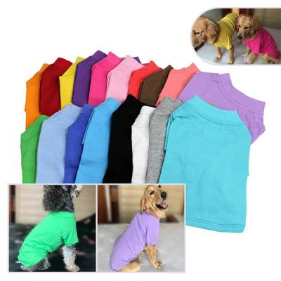 China Breathable Dog Clothing Equipments Pet Clothes Puppy Clothing Vest T-shirt Soft Vest Sleeveless Doggie Doggie Suits Empty Breathable Clothes for sale