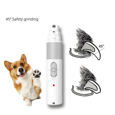 China Portable Rechargeable Soft Painless Pet Viable Electric Paw Trimmer Clipper Small Medium Large Dogs Grooming Pet Nail Grinder for sale