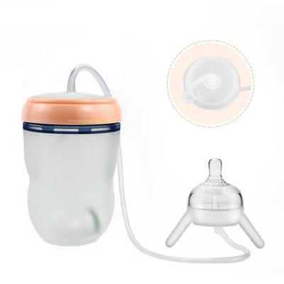 China BPA 100% Silicone Free Milk Baby Feeding Bottle Food Grade Manufacturers Hands Free Feeding Baby Bottles for sale