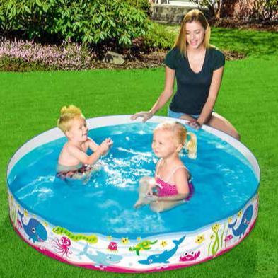 China Wholesale Plastic Swimming Pool And Accessories Foldable Round Kids Cartoon Printed Bathing Pool for sale