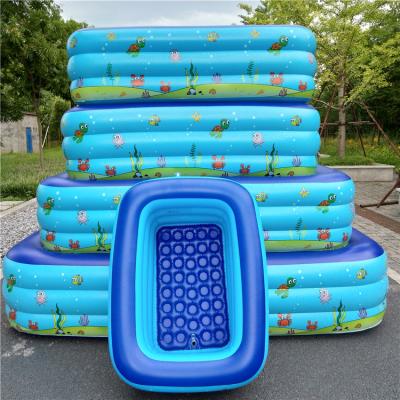 China Phthalate Free PVC Summer Above Ground Inflatable Adult Cartoon Indoor Outdoor Rectangular Kids Swimming Pool for sale