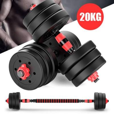 China Universal Wholesale Gym Equipment Cheap Fitness Dumbbell Set Adjustable 20kg Dumbbell Set With Rack for sale