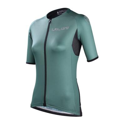 China High Quality Plus Size Fitness Cycling Breathable Full Zipper Short Sleeve Sports Gym Cycling Tops for sale