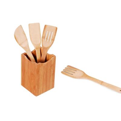 China Wholesale Eco - Friendly Kitchen Stocked Non - Stick Spatula Cooking Utensil Bamboo Sets for sale