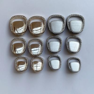 China Sustainable custom buttons brand engrave logo Zinc Alloy   four parts  metal spring four parts button  Women's Decorative clasp Snap button for sale