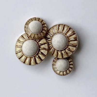 China Sustainable Women's fashion buttons/latest resin shell buttons  rhinestone  metal handle metal  buttons for sale