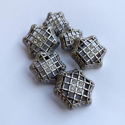 China Sustainable Women's fashion buttons/  New  Crystal Button Accessories Premium Handle  metal handle buttons for sale