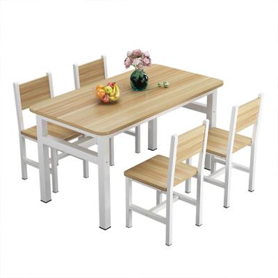 China Adjustable Contemporary Wood Dining Room Furniture Small Modern Steel-Wood Apartment (Others) Dining Table and Chair for sale