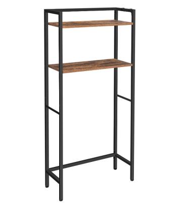 China Sustainable Bathroom Space Saver, 2-Tier Above Toilet Storage Rack, Wood Freestanding Bathroom for sale