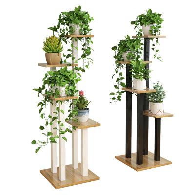 China Metal Flower Plant Stand Indoor 5 Tier Metal Plant Rack Flower Pots Stander Plant Rack Display Pots for sale