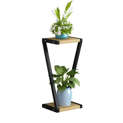 China Wholesale Indoor Multilayer Scindapsus Floor Decoration Balcony Stand Flower Living Room Fashion Fashion Flower Pot Stand Golden Durable Eco-friendly Garden for sale