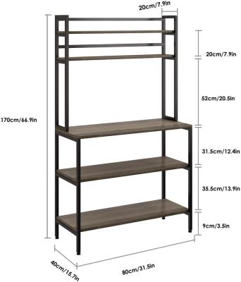 China Latest New Design Sustainable Metal Multi-Layer Microwave Oven Stand Kitchen Rack Storage Rack for sale