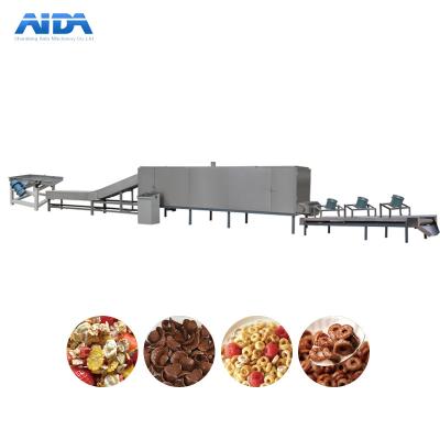 China Restaurant corn puff breakfast cereal oats flake production machine for sale