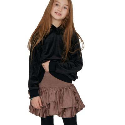 China Girls' Autumn Winter Two Layers Brown Color Breathable Slimming Tutu Mini Skirt for sale