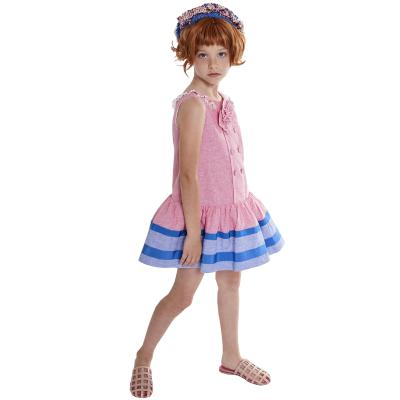 China New Fashion Kids Baby Summer Dress Elegant Sleeveless Girl Dress Baby Breathable for sale