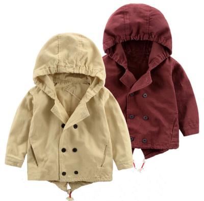 China New Designer Anti-wrinkle Children Boy Hooded Winter Coat Unisex Kids Jacket for sale