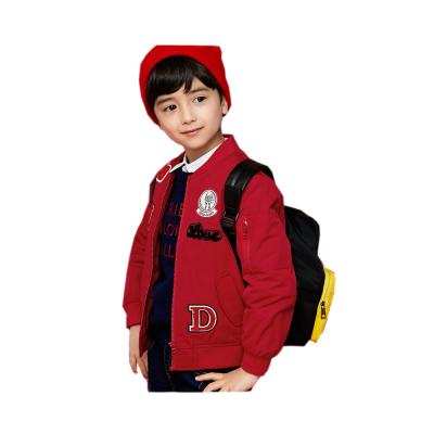 China Kids Breathable Warm Jacket Red Rib Jacket For Baby Boy Jackets 3-12 Years Old for sale