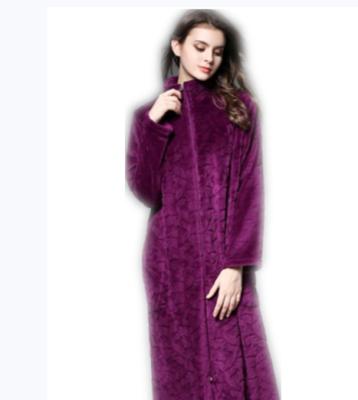 China Wholesale Chinese Factory Thermal Plus Size Women Home Sleepwear Pajamas Bathrobes Extra Long Flannel Fleece Bathrobe for sale