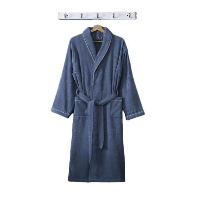 China Luxury 100% cotton high-end QUICK DRY lovers spring and white long fall style bathrobe logo customizations for sale