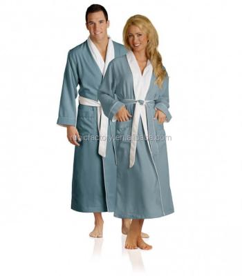 China Luxury Custom 5 Stars QUICK DRY Logo Hotel Spa Bathrobe Microfiber Gown Gabardine Collar Shawl Twill Bathrobes for sale