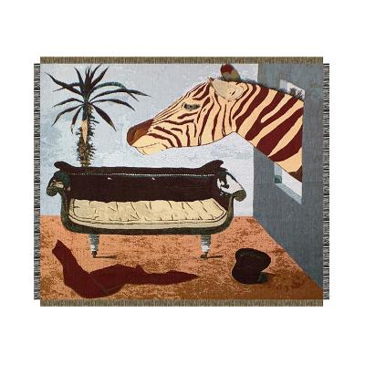 China Anti-Pull Zebra Design Camping Blanket Tapestry Decor Wholesale Home Animal Blanket Woven Blanket for sale