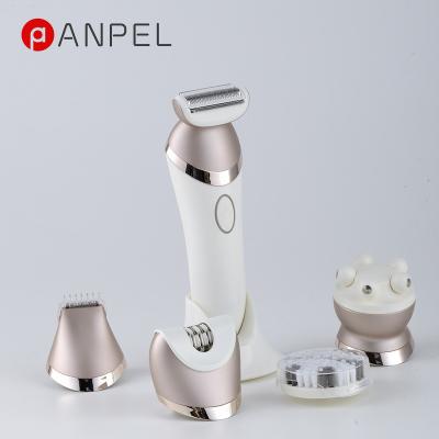 China Waterproof Cordless Rechargeable Wet Dry Electric Women Epilator Lithium Battery Function Lady Electric Shaver for sale