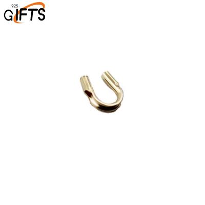 China 925Gifts 14K Gold Jewelry Link Buckle DIY Jewelry Accessories Jewelry U Connector Customizable Logo for sale