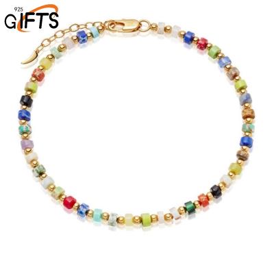 China BOHEMIA Handcrafted Sterling Silver Gold Plated Anklet Personalized Anklet for sale