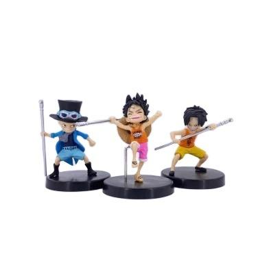 China Japanese 3D Display Figure Mini Plastic Toys Anime Fire Fist AIS Cartoon Character PVC Anime Doll Action Toy Custom One Piece Cartoon Luffy for sale